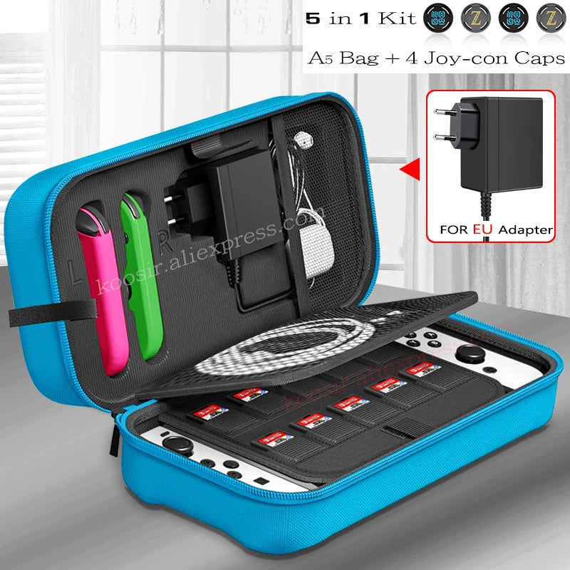 Nintend Switch Large Storage Bag SwitchOLED Portable Carrying Case Anti-Scratch Oxford Cloth Travel Bag for Nintendo Switch OLED