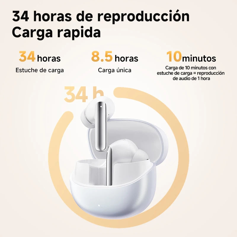 QCY MeloBuds Pro ANC Bluetooth 5.3 Earphones Wireless 46dB Hybrid ANC Hi-Res LDAC Earbuds 6 Mic Headphones 34H in-Ear Detection