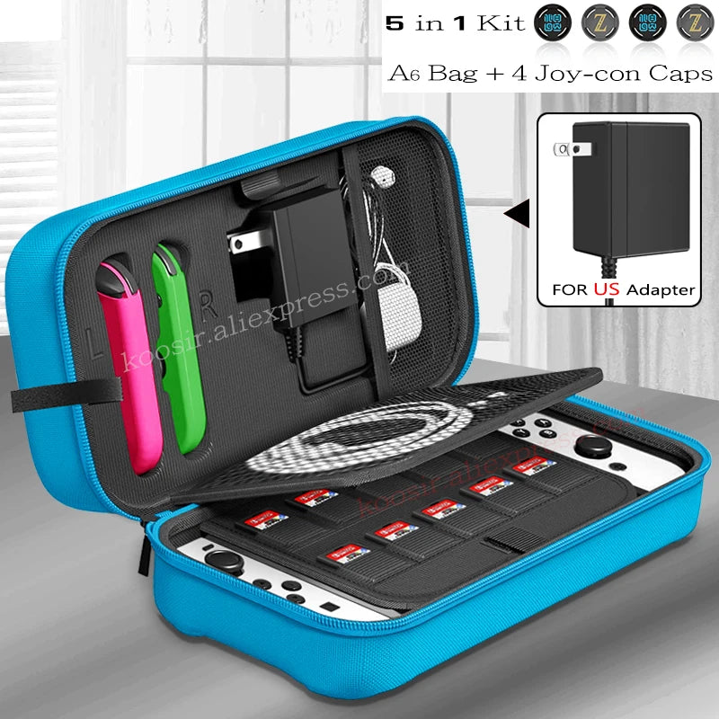 Nintend Switch Large Storage Bag SwitchOLED Portable Carrying Case Anti-Scratch Oxford Cloth Travel Bag for Nintendo Switch OLED