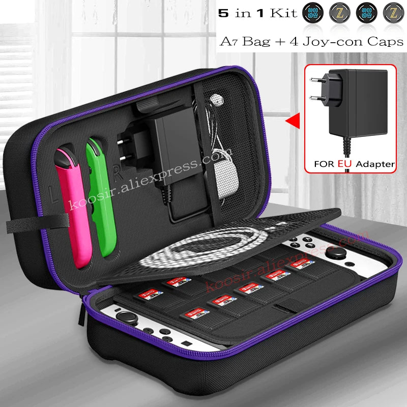 Nintend Switch Large Storage Bag SwitchOLED Portable Carrying Case Anti-Scratch Oxford Cloth Travel Bag for Nintendo Switch OLED