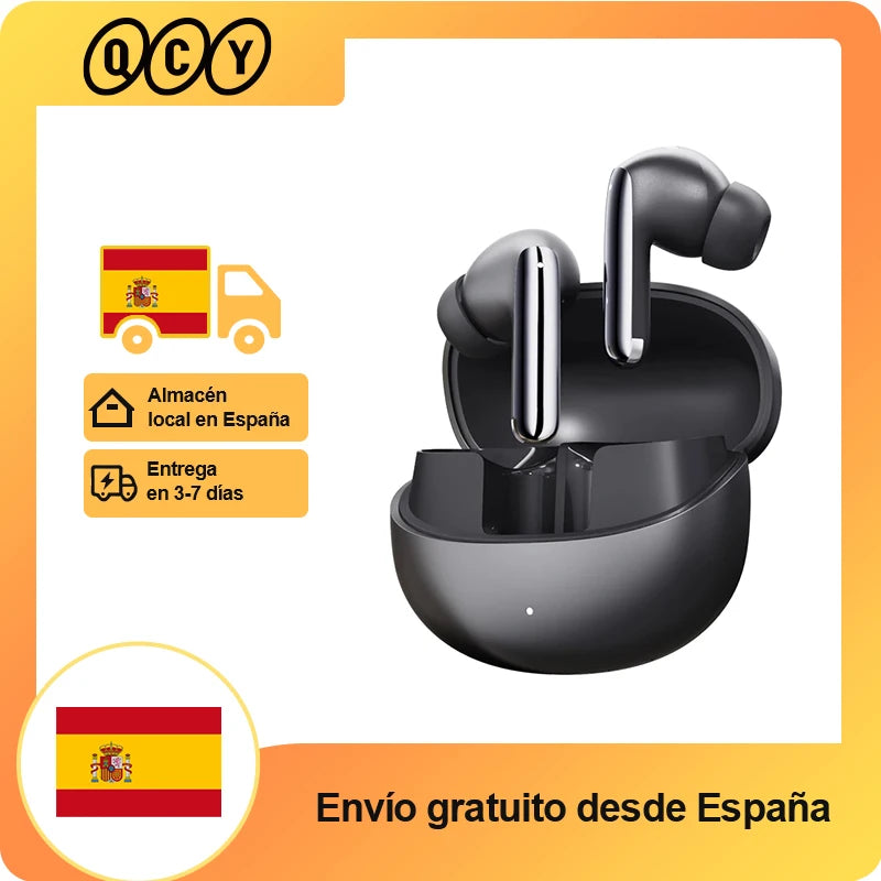 QCY MeloBuds Pro ANC Bluetooth 5.3 Earphones Wireless 46dB Hybrid ANC Hi-Res LDAC Earbuds 6 Mic Headphones 34H in-Ear Detection