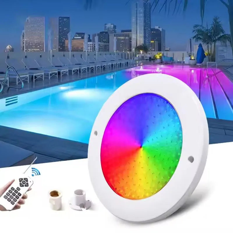 Remote Control 12V 6/9/18/25/35W RGB LED Swimming Pool Light IP68 Outdoor UnderWater Lamp Pond LED Piscina Luz Spotlights