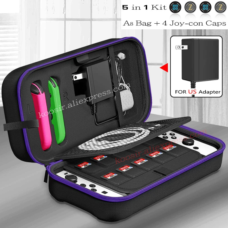 Nintend Switch Large Storage Bag SwitchOLED Portable Carrying Case Anti-Scratch Oxford Cloth Travel Bag for Nintendo Switch OLED