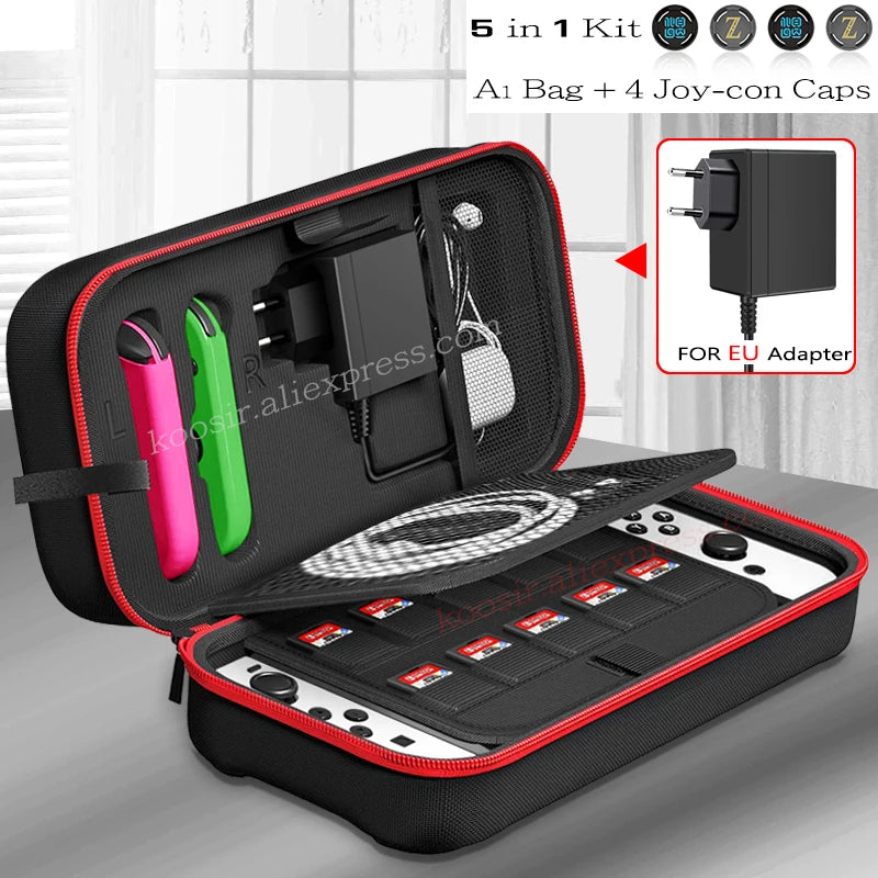 Nintend Switch Large Storage Bag SwitchOLED Portable Carrying Case Anti-Scratch Oxford Cloth Travel Bag for Nintendo Switch OLED